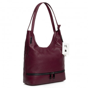 Geanta dama din piele naturala DiAmanti Tuscania Bordo